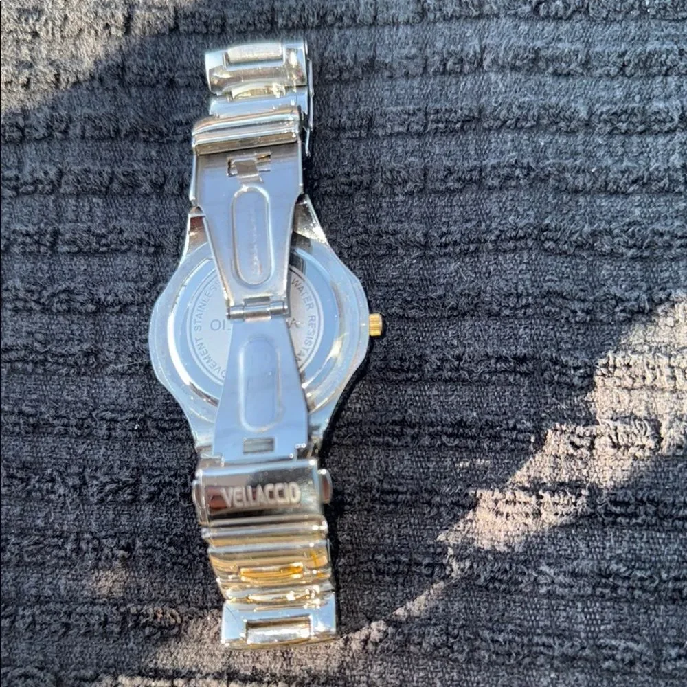 Vellaccio Gold Silver Watch with Blue Dial